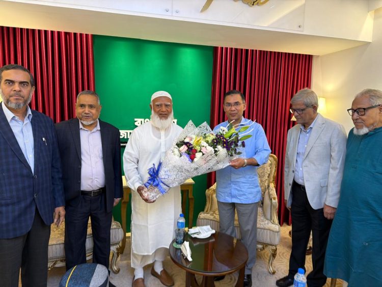 Tarique Rahman meets Jamaat Ameer Dr. Shafiqur Rahman at his residence
